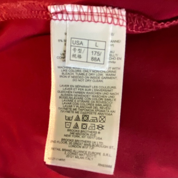 Brooks Brothers Burgundy Tie-Waist Knit Dress, size L - Picture 5 of 7